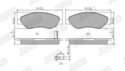 Brake Pad Set, disc brake JURID 573205J