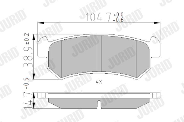 JURID 573216J Brake Pad Set, disc brake