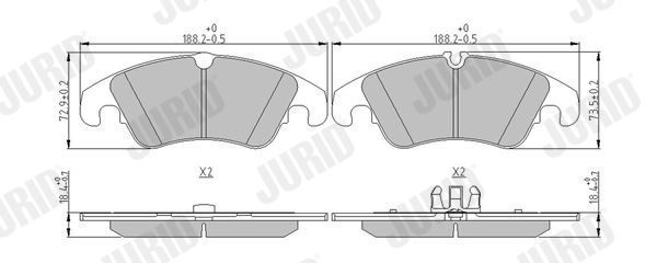 JURID 573247J Brake Pad Set, disc brake