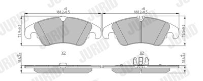 Brake Pad Set, disc brake JURID 573247J