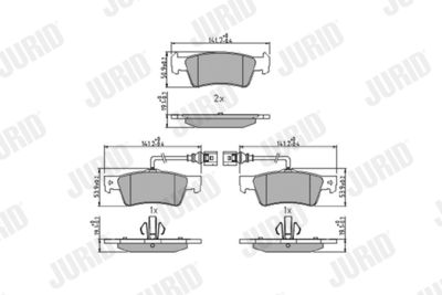 Brake Pad Set, disc brake JURID 573301J