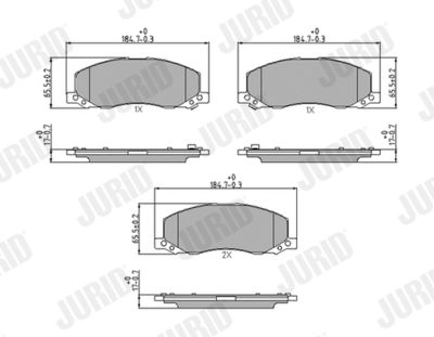 Brake Pad Set, disc brake JURID 573326J