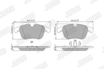 Brake Pad Set, disc brake JURID 573336J