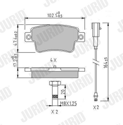 Brake Pad Set, disc brake JURID 573345J