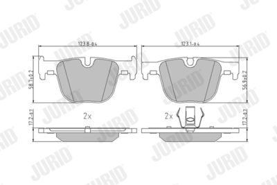 Brake Pad Set, disc brake JURID 573354J