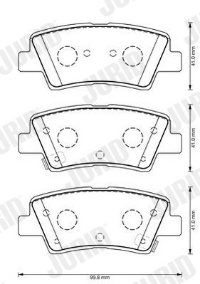 Brake Pad Set, disc brake JURID 573369JC