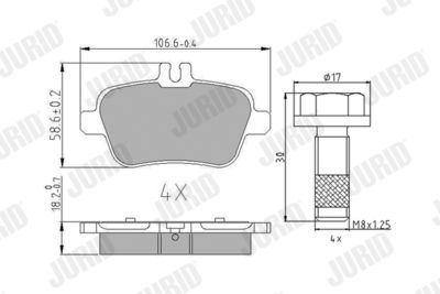 Brake Pad Set, disc brake JURID 573370J