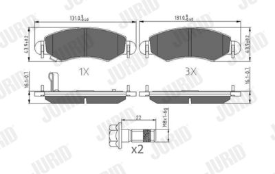 Brake Pad Set, disc brake JURID 573378J