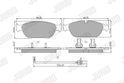 Brake Pad Set, disc brake JURID 573381J