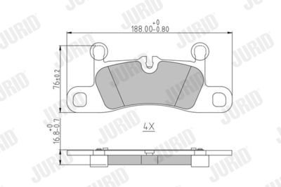 Brake Pad Set, disc brake JURID 573395J