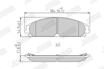 Brake Pad Set, disc brake JURID 573404J