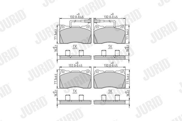 JURID 573433J Brake Pad Set, disc brake