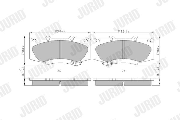 JURID 573435J Brake Pad Set, disc brake