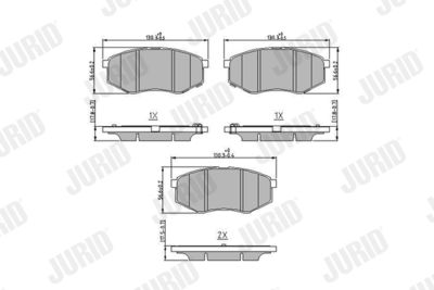 Brake Pad Set, disc brake JURID 573454J