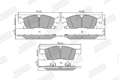 Brake Pad Set, disc brake JURID 573459J