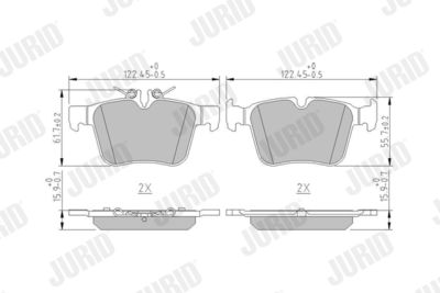 Brake Pad Set, disc brake JURID 573609J