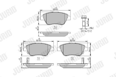 Brake Pad Set, disc brake JURID 573652J