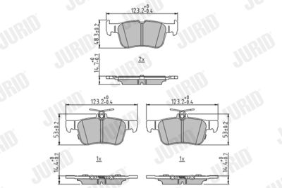 Brake Pad Set, disc brake JURID 573687J