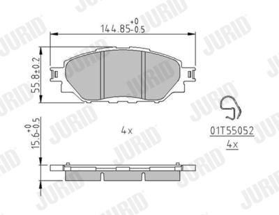 Brake Pad Set, disc brake JURID 573788J