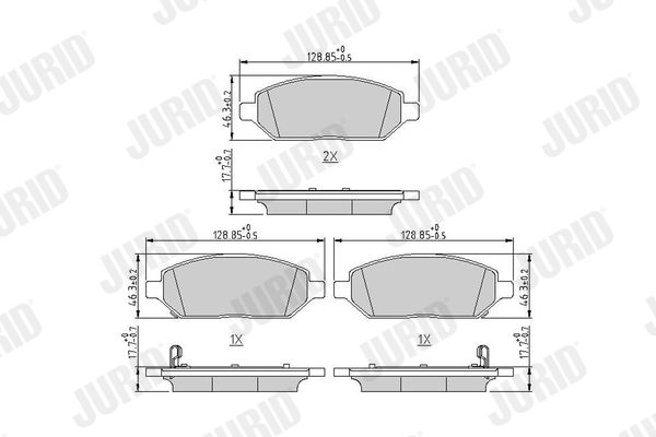 JURID 573805J Brake Pad Set, disc brake