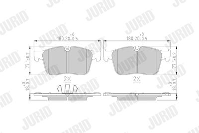 Brake Pad Set, disc brake JURID 573822J