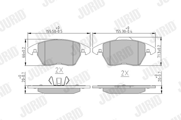 JURID 573852J Brake Pad Set, disc brake