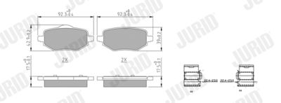 Brake Pad Set, disc brake JURID 573899J