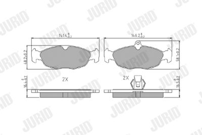 Brake Pad Set, disc brake JURID 573940J