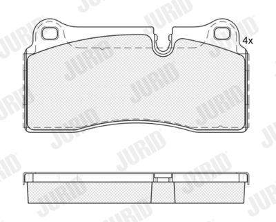 Brake Pad Set, disc brake JURID 574144J