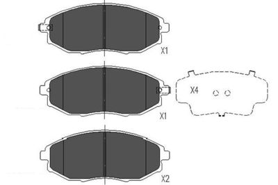 Brake Pad Set, disc brake Kavo Parts KBP-1011