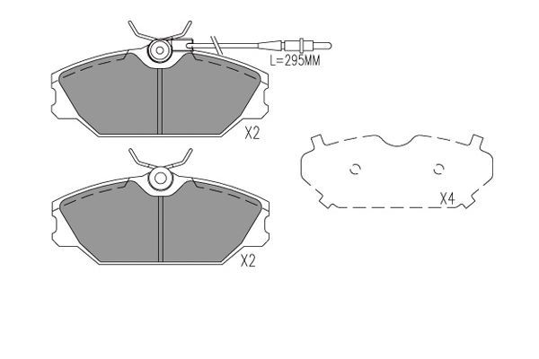 Kavo Parts KBP-1022 Brake Pad Set, disc brake