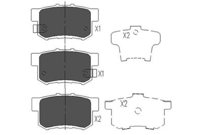 Brake Pad Set, disc brake Kavo Parts KBP-2008