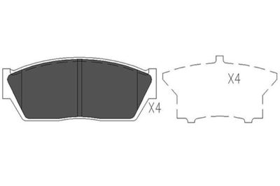 Brake Pad Set, disc brake Kavo Parts KBP-2017