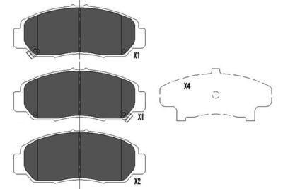 Brake Pad Set, disc brake Kavo Parts KBP-2037