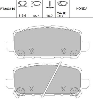 Brake Pad Set, disc brake Kavo Parts KBP-2065