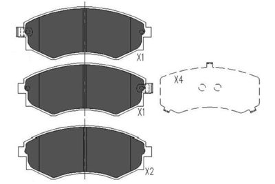 Brake Pad Set, disc brake Kavo Parts KBP-3027