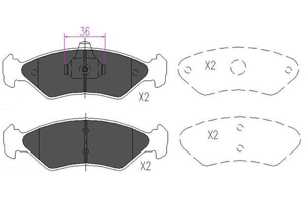 Kavo Parts KBP-4533 Brake Pad Set, disc brake