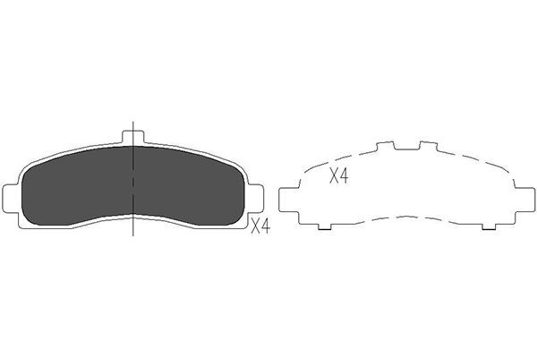 Kavo Parts KBP-6505 Brake Pad Set, disc brake