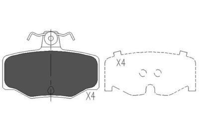 Brake Pad Set, disc brake Kavo Parts KBP-6511