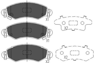 Brake Pad Set, disc brake Kavo Parts KBP-8508