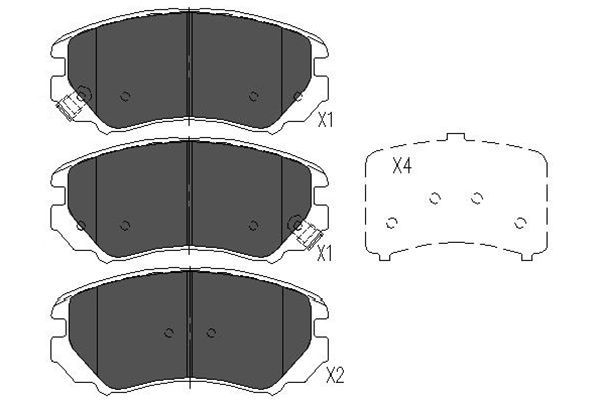 Kavo Parts KBP-3008 Brake Pad Set, disc brake