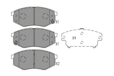 Brake Pad Set, disc brake Kavo Parts KBP-4025