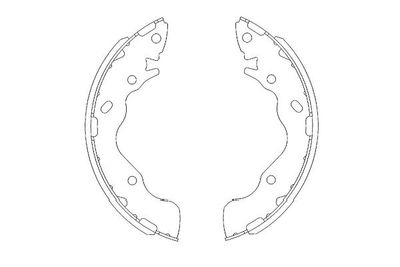 Brake Shoe Set Kavo Parts KBS-3402