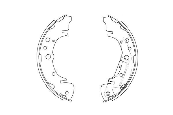 Kavo Parts KBS-4412 Brake Shoe Set