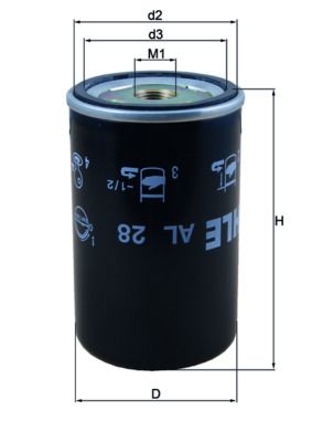 Air Dryer Cartridge, compressed-air system KNECHT AL 28