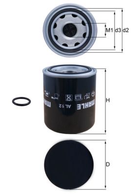 Air Dryer Cartridge, compressed-air system KNECHT AL 12