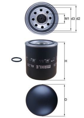 Air Dryer Cartridge, compressed-air system KNECHT AL 23