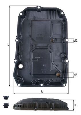 KNECHT HX 196 KIT Oil Sump, automatic transmission