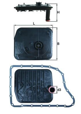 KNECHT HX 153D Hydraulic Filter, automatic transmission