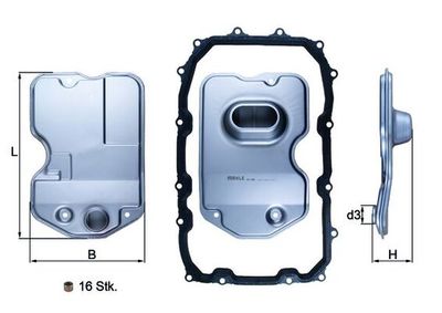 Hydraulic Filter, automatic transmission KNECHT HX 160KIT